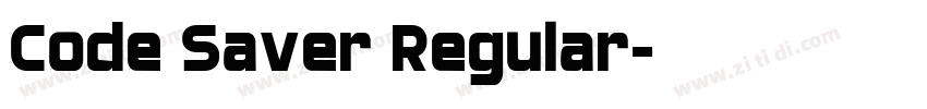 Code Saver Regular字体转换 Code Saver Regular字体转换